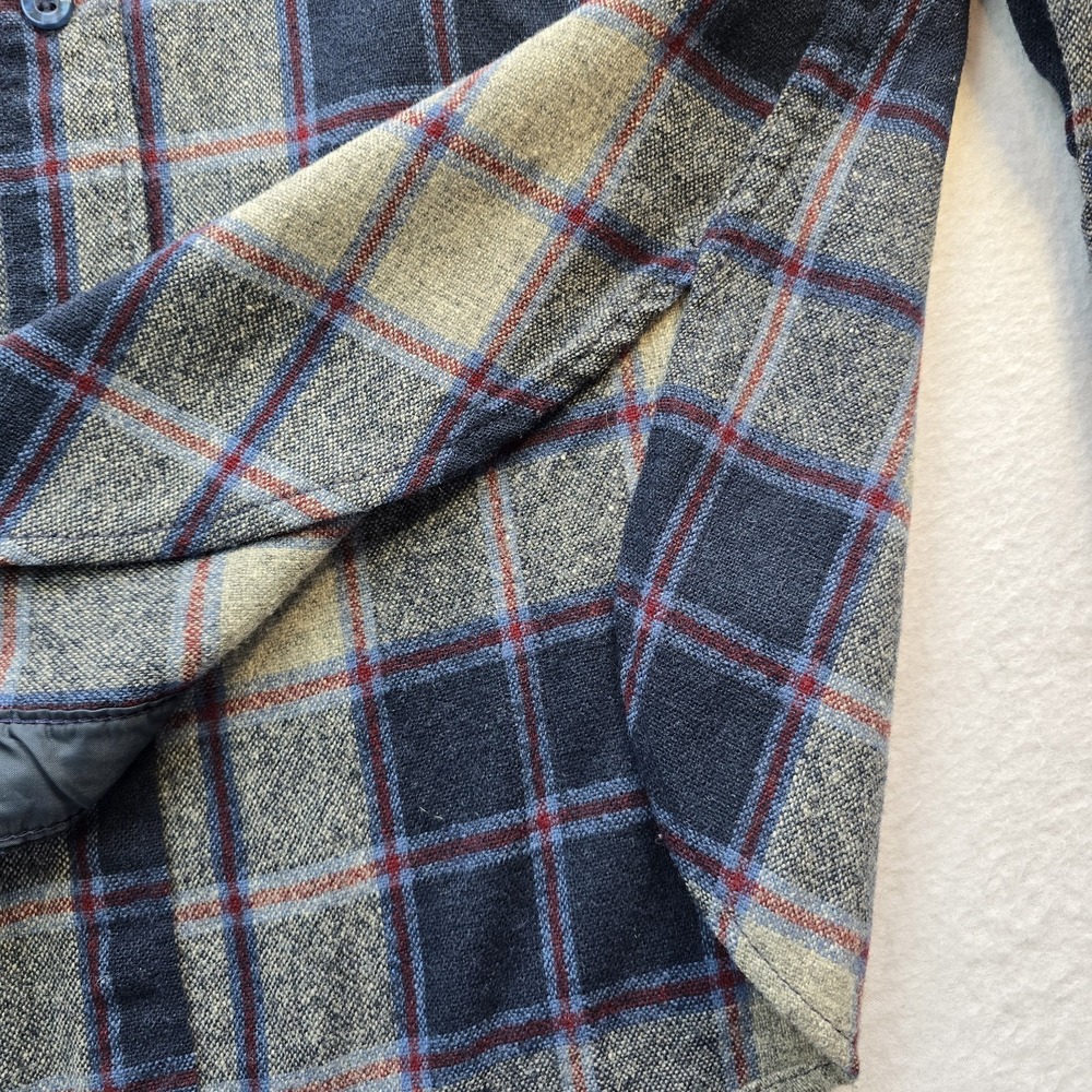 Woolrich Vintage 70s Plaid Wool Shirt Jacket Made in USA Men's Medium 85/15 - Picture 4 of 11